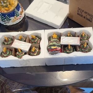 Christmas Tree Name Placecard Holders Set